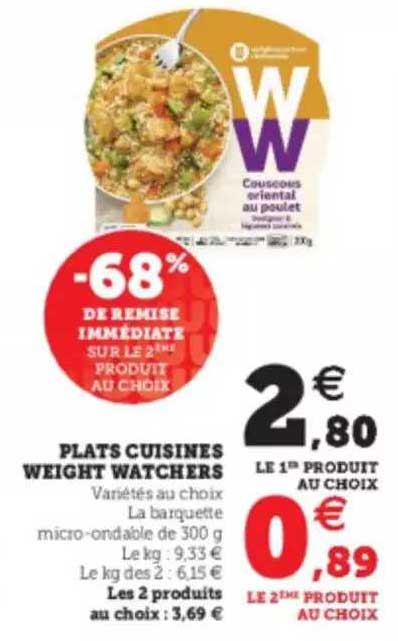 plats cuisinés weight watchers