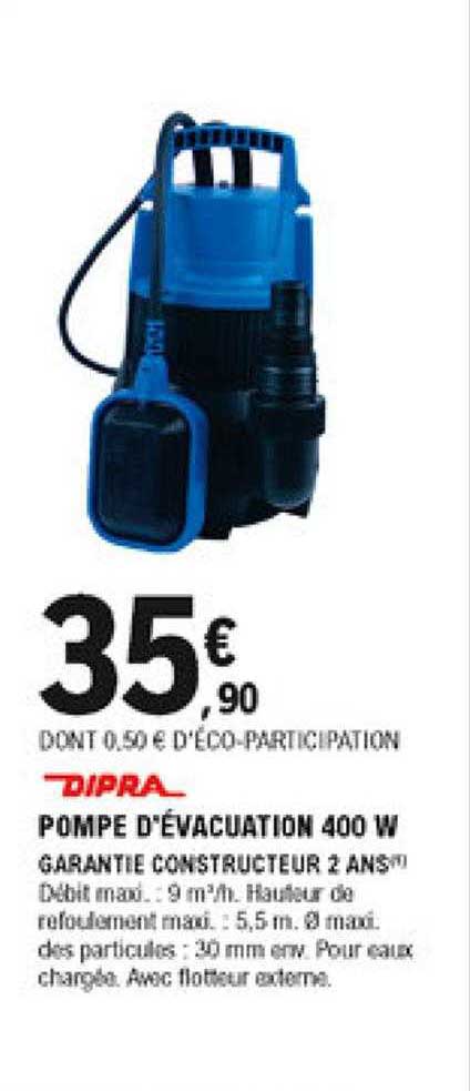 pompe d'évacuation 40 w dipra