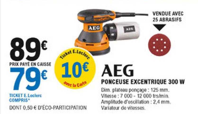 ponceuse excentrique 300 w aeg