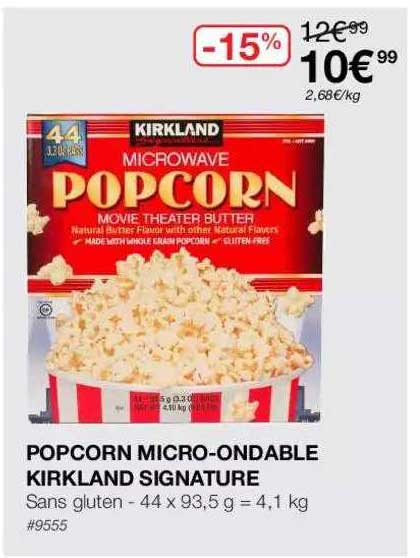 Popcorn Micro-ondable Kirkland Signature