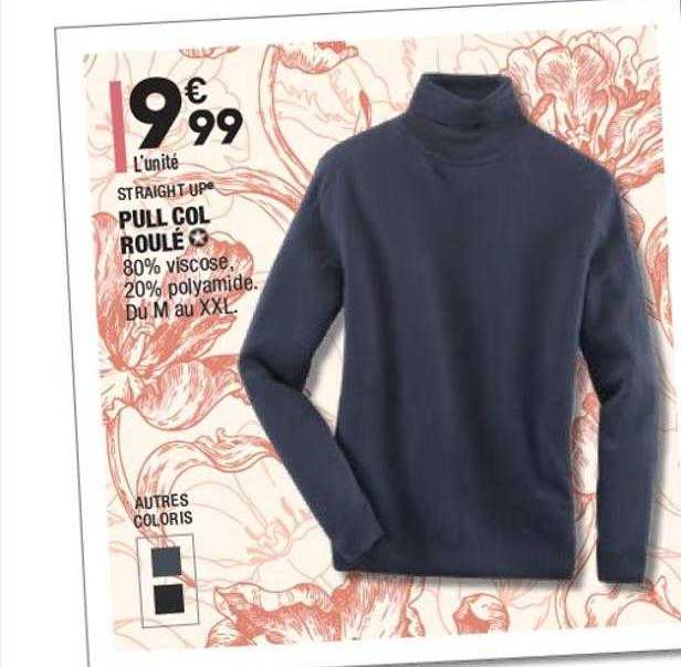 pull col roulé straight up