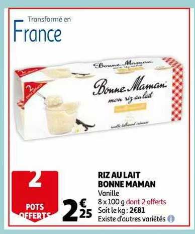 riz au lait bonne maman
