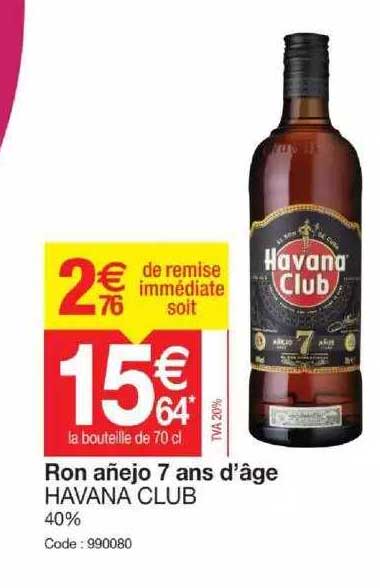 ron añejo 7 ans d'âge havana club