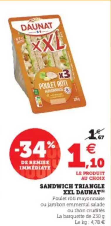 Sandwich Triangle Xxl Daunat