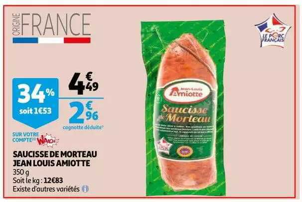 saucisse de morteau jean louis amiotte