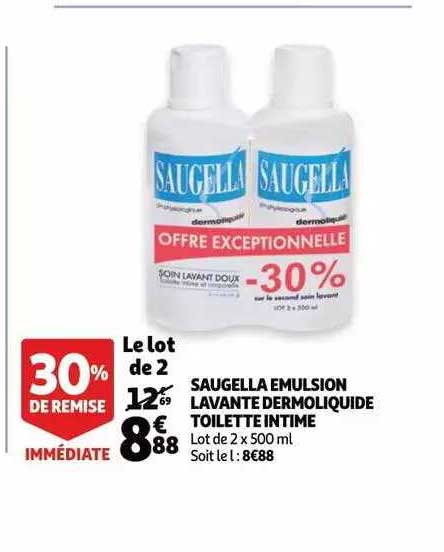 saugella émulsion lavante dermoliquide toilette intime