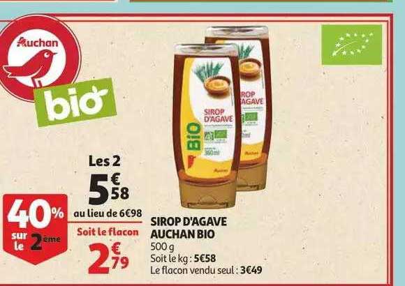 sirop d'agave auchan bio