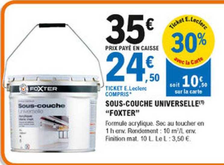 sous-couche unverselle "foxter"