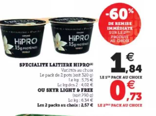 Spécialité Laitière Hipro Ou Skyr Light & Free