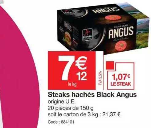 steaks hachés black angus
