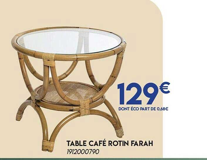 Table Café Rotin Farah