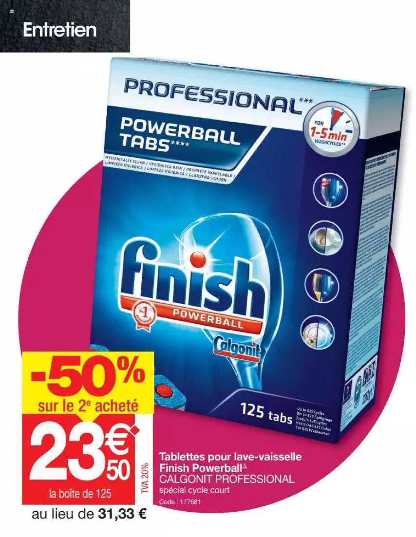tablettes pour lave-vaisselle finish powerball - calgonit professional