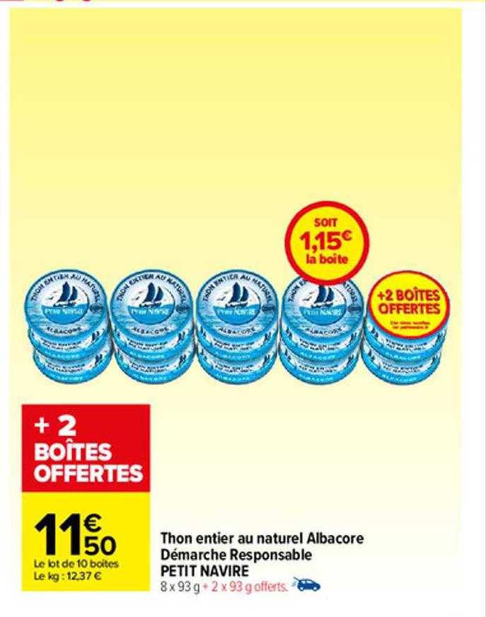 Thon Entier Au Naturel Albacore Démarche Responsable Petit Navire