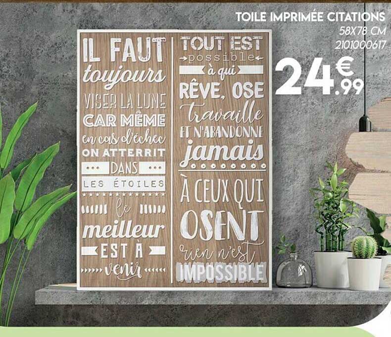 Toile Imprimée Citations