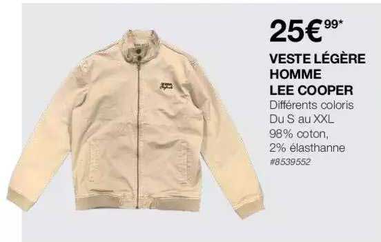 veste légère homme lee cooper