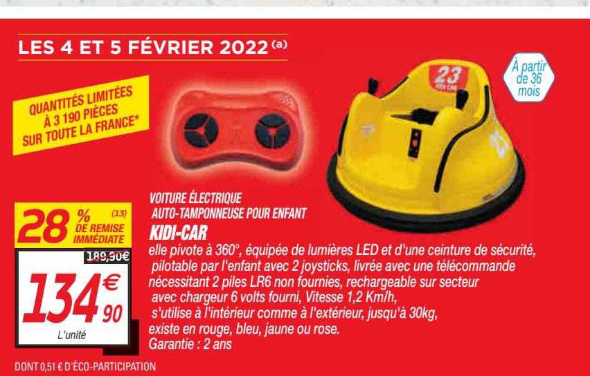 Voiture électrique Auto-tamponneuse Pour Enfant Kidi-car