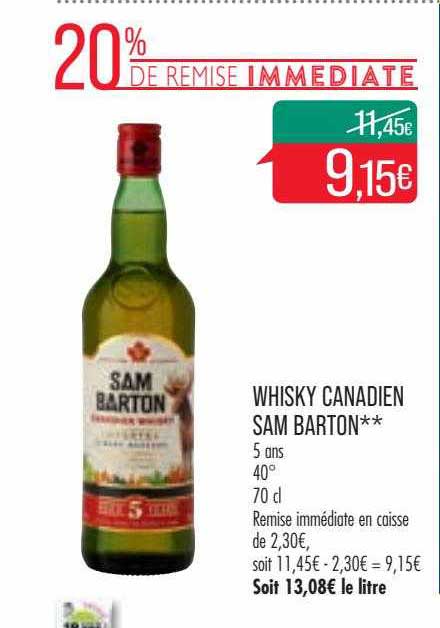 whisky canadien sam barton