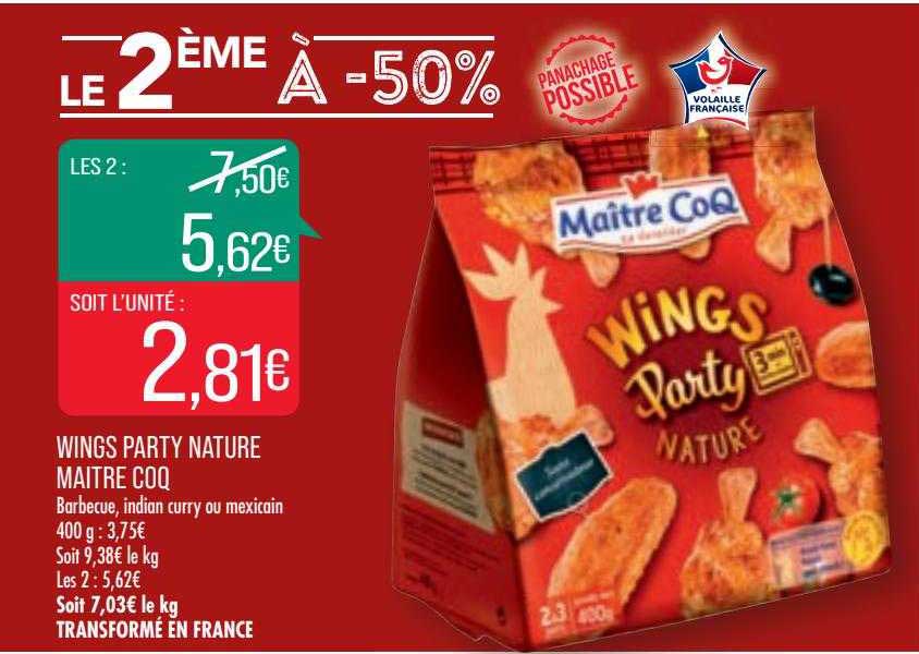 wings party nature maître coq