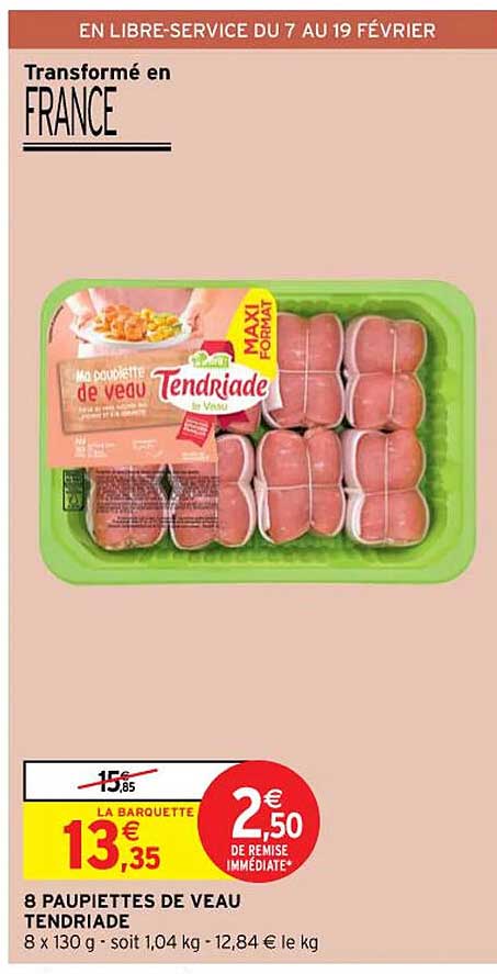 8 Paupiettes De Veau Tendriade