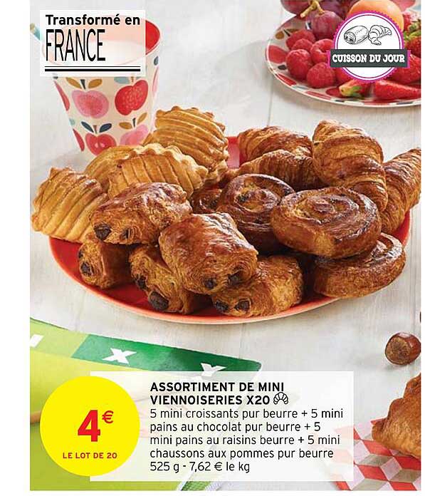 assortiment de mini viennoiseries x20