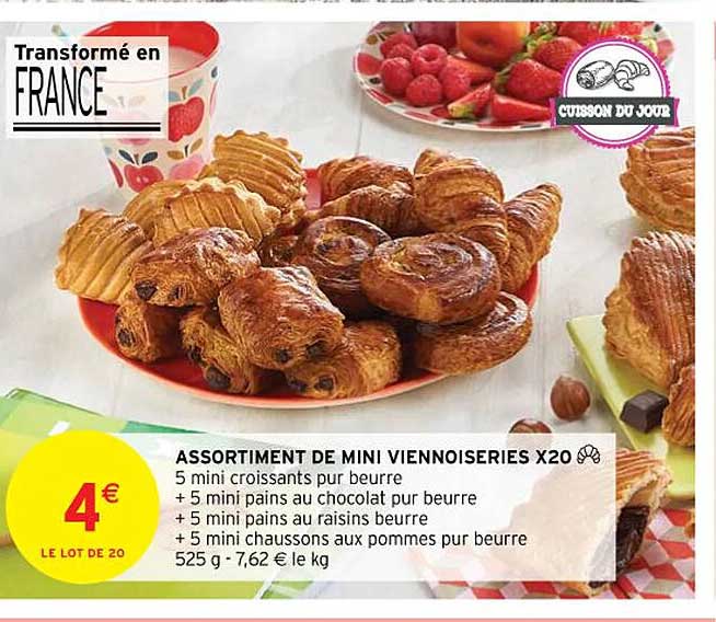 assortiment de mini viennoiseries x20