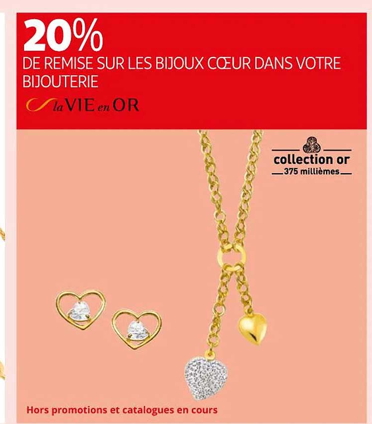 bijoux cœur dans votre bijouterie la vie en or