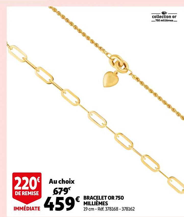 bracelet or 750 millièmes