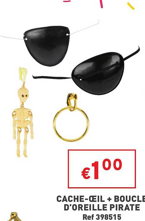Cache-œil + Boucle D'oreille Pirate
