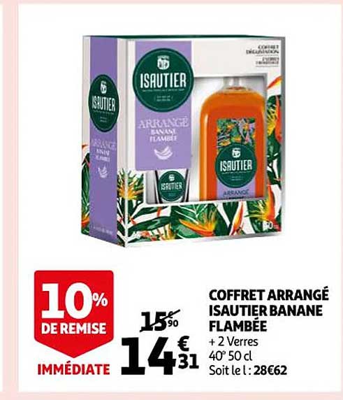 coffret arrangé isautier banane flambée