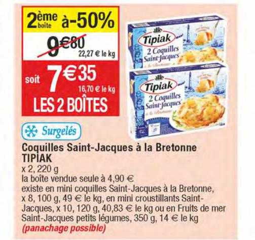 coquilles saint-jacques à la bretonne tipiak