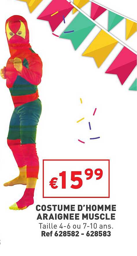 costume d'homme araignée musclé