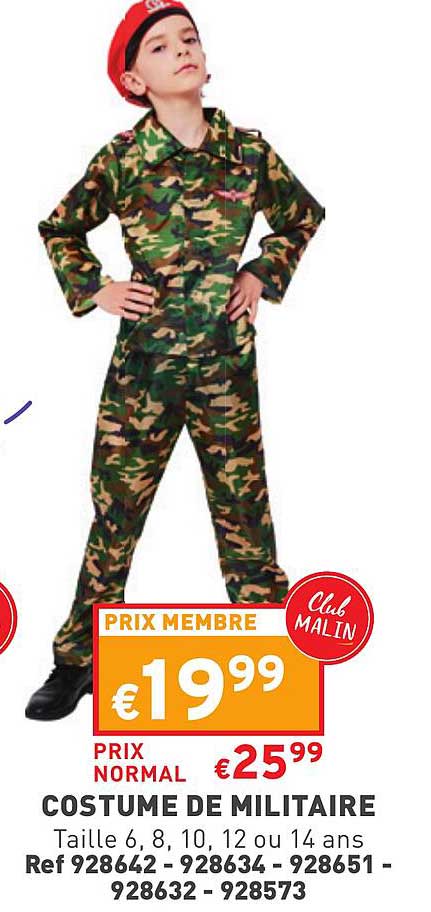 costume de militaire