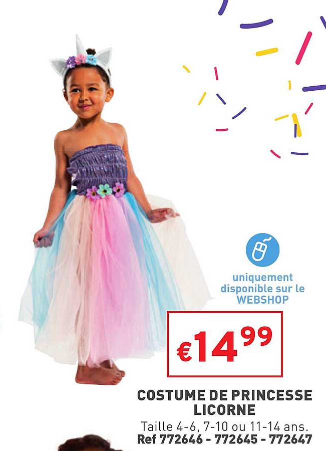 costume de princesse licorne