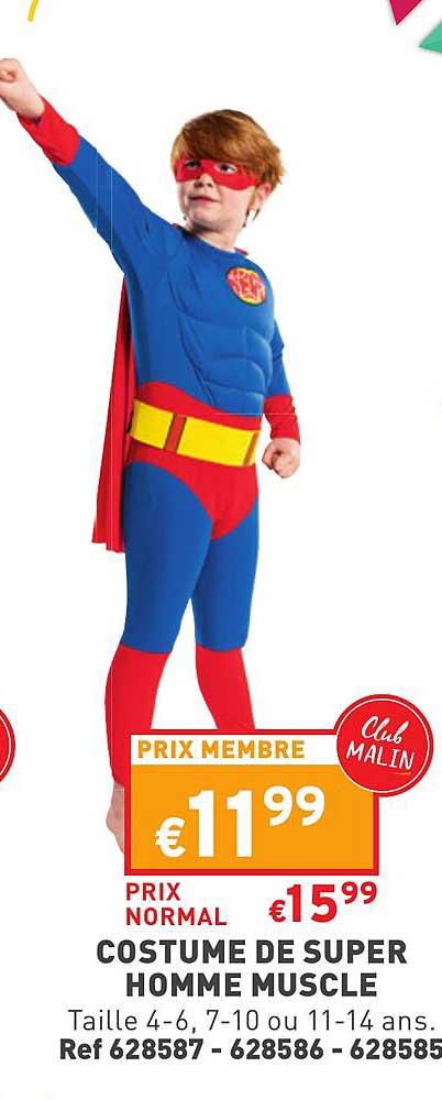 costume de super homme muscle