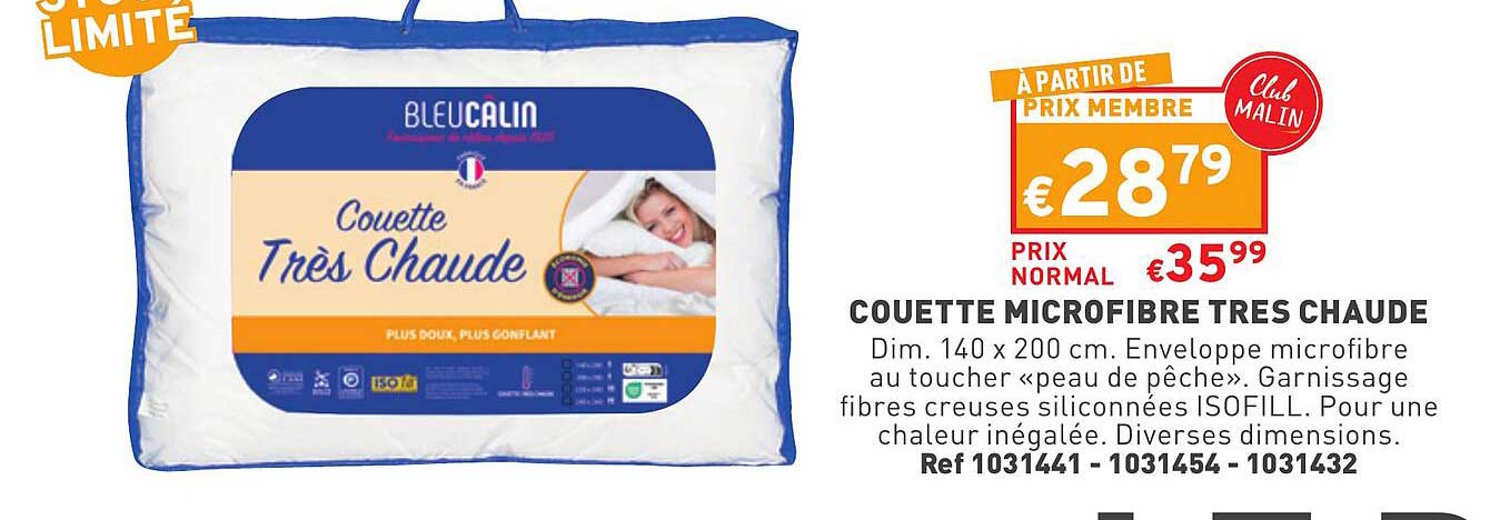 couette microfibre très chaude bleucâlin