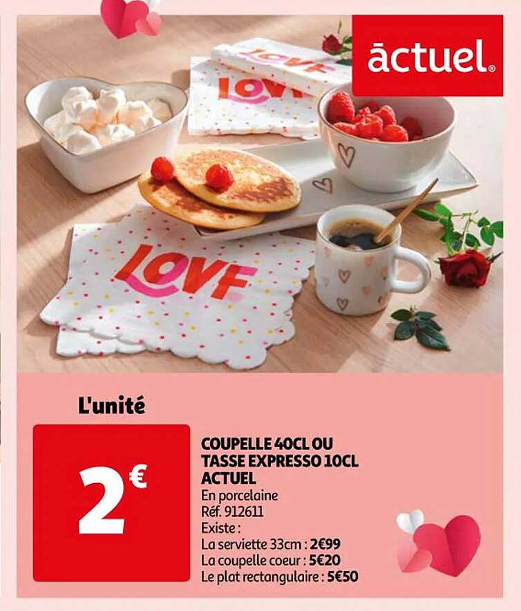 coupelle 40cl ou tasse expresso 10cl actuel