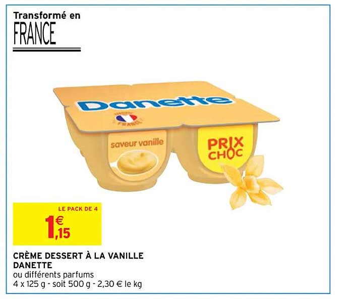 Crème Dessert à La Vanille Danette