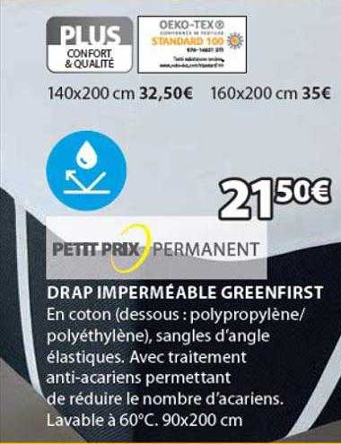 drap impérméable greenfirst