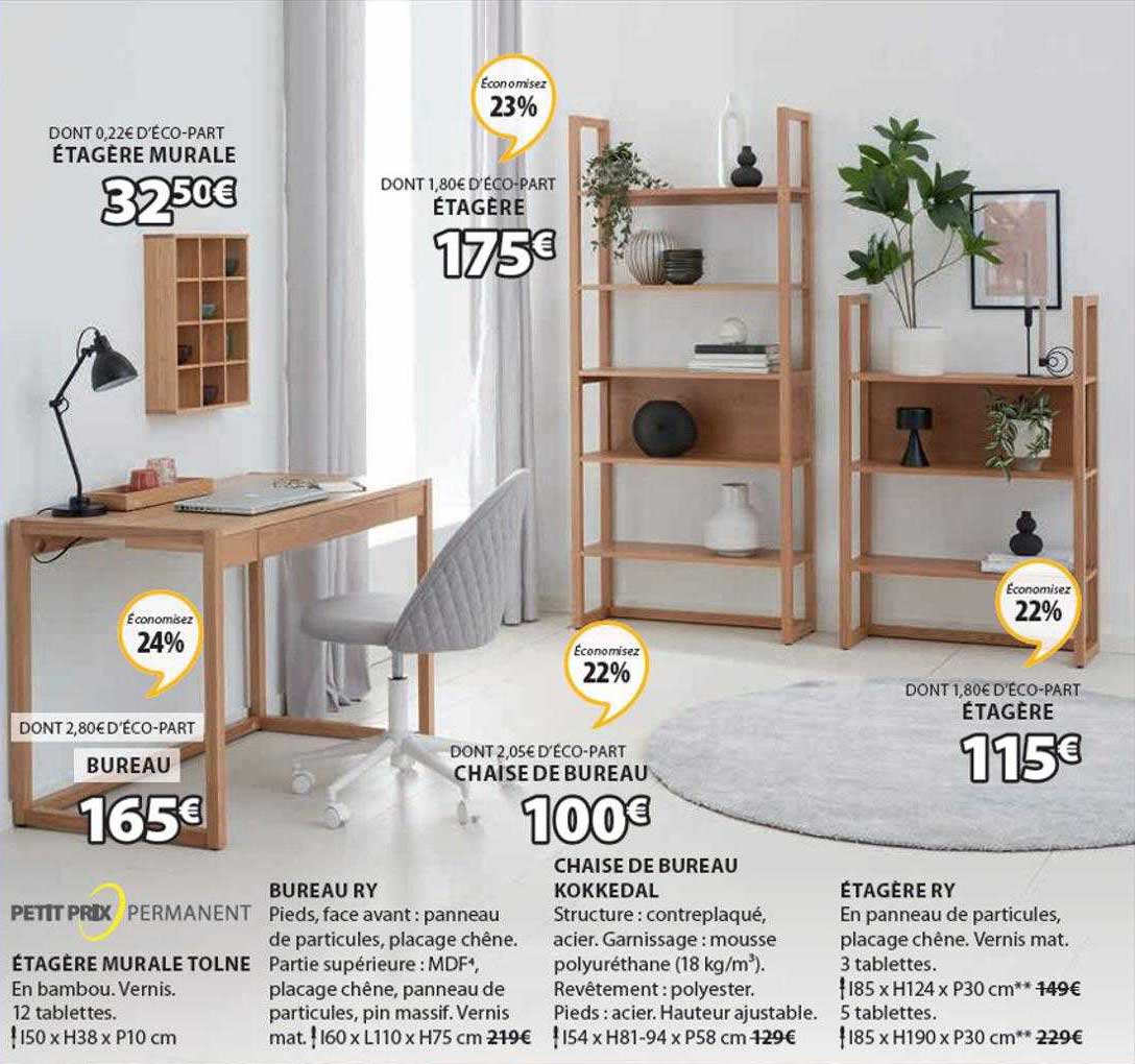 étagère Murale Tolne, Bureau Ry, Chaise De Bureau Kokkedal, étagère Ry