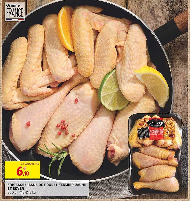 fricassée issue de poulet fermier jaune st sever