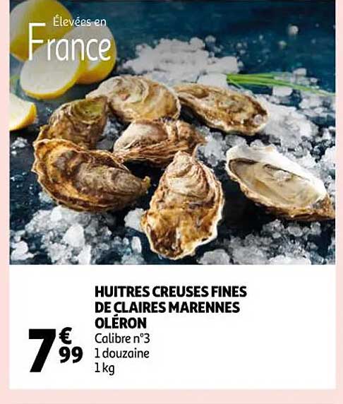 huîtres creuses fines de claires marennes oléron