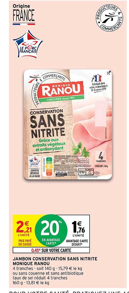 jambon conservation sans nitrite monique ranou