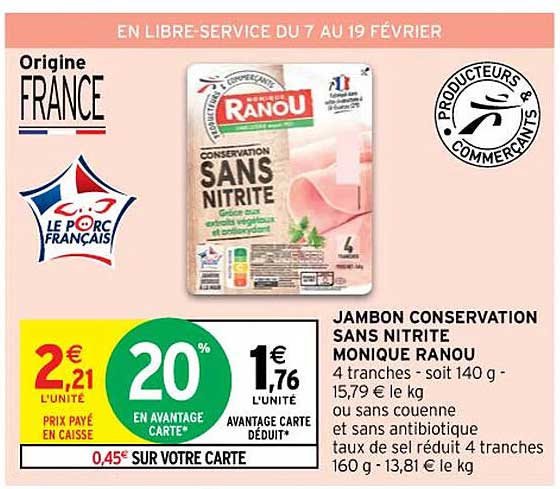 jambon conservation sans nitrite monique ranou
