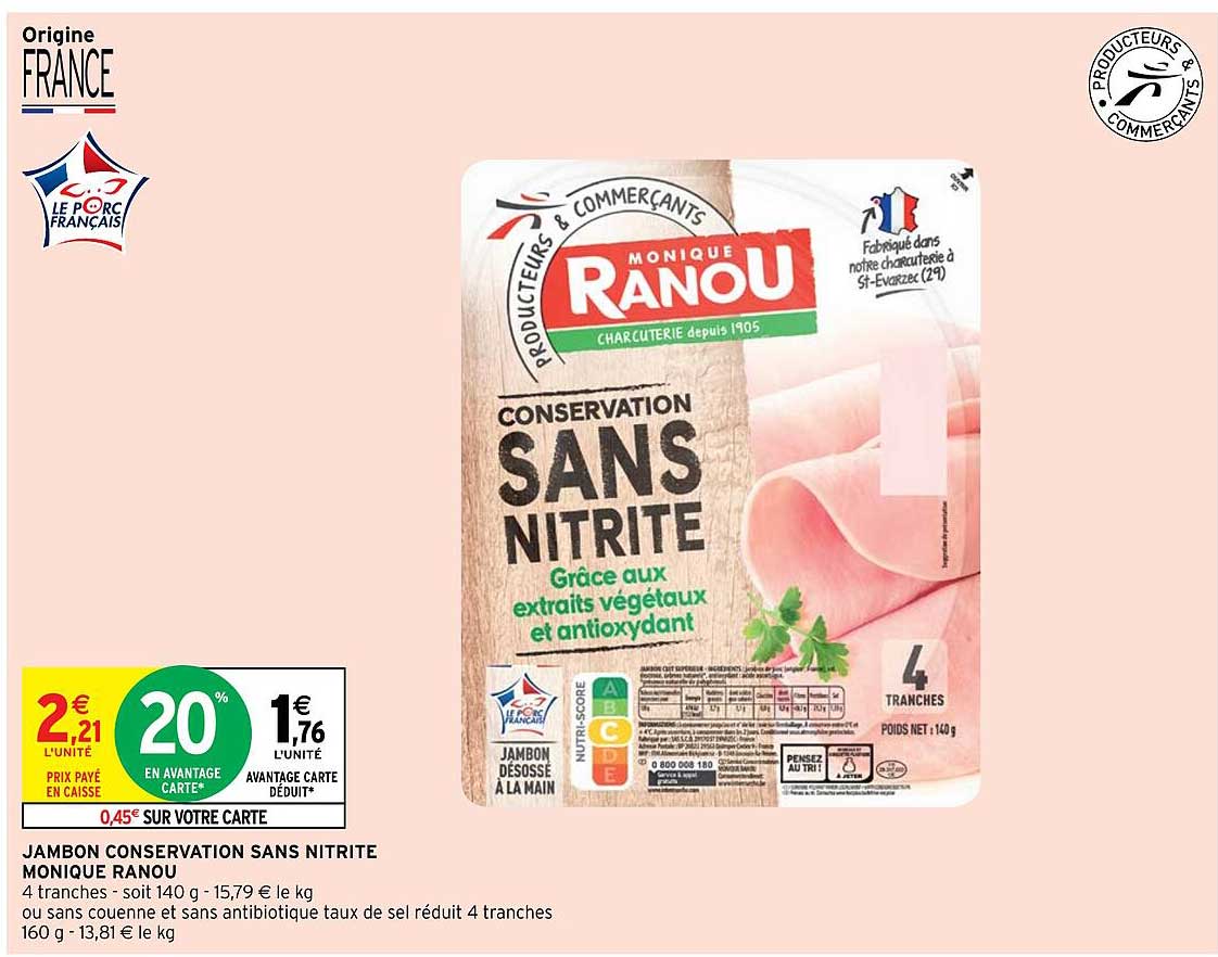 jambon conservation sans nitrite monique ranou