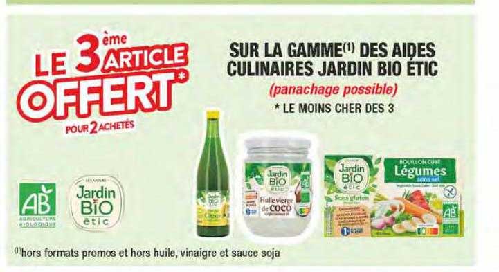 la gamme des aides culinaires jardin bio étic
