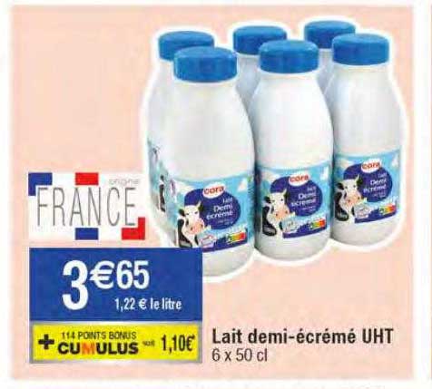 Lait Demi-écrémé Uht