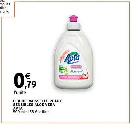 liquide vaisselle peaux sensibles aloe vera