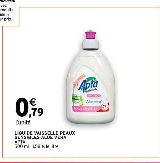 liquide vaisselle peaux sensibles aloe vera