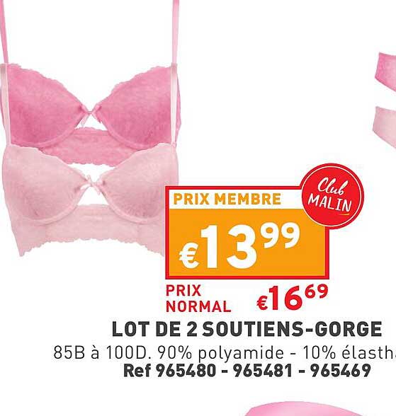 lot de 2 soutiens-gorge