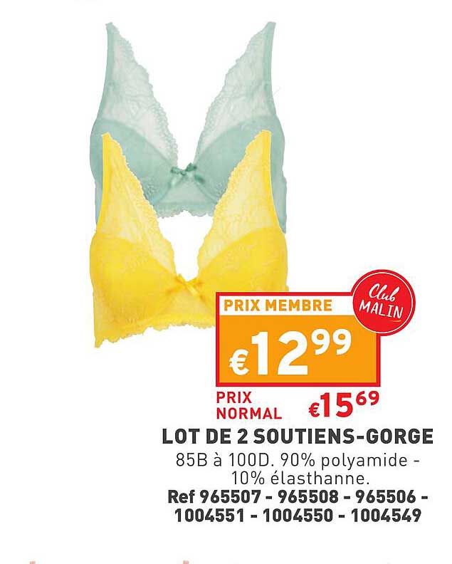 lot de 2 soutiens-gorge